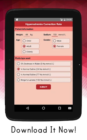 Hypernatremia Correction Rate: Sodium Tracker Screenshot 2