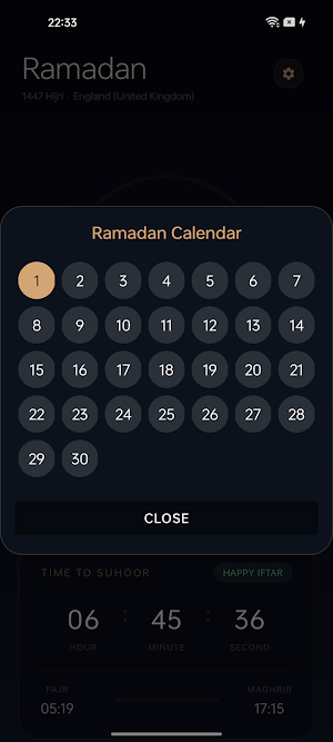 Ramadan Times & Calendar Screenshot 3