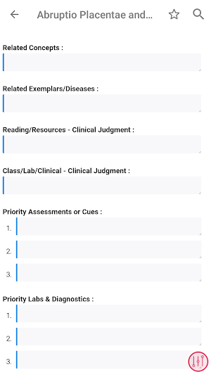 NurseThink® NoteBook Screenshot 2