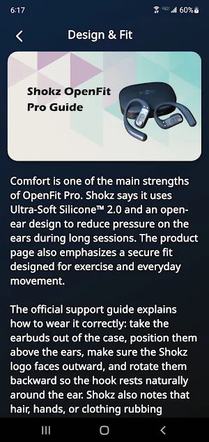 Shokz OpenFit Pro Guide Screenshot 3