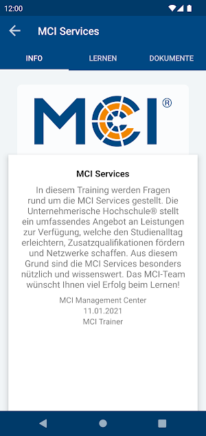 MCI microtraining Screenshot 1