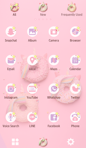 Cute Wallpaper Unicorn Donuts Theme Screenshot 2