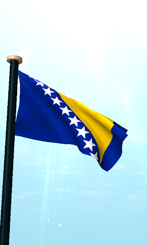 Bosnia and Herzegovina Flag 3D Screenshot 1