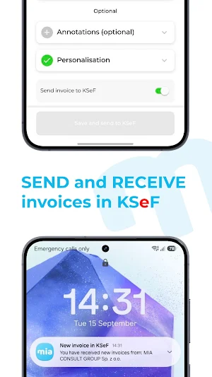 MIA Biznes: Invoices & KSeF Screenshot 1