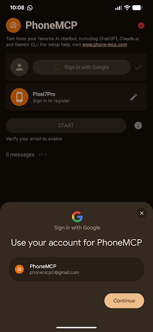 PhoneMCP: SMS for AI Chatbots Screenshot 1
