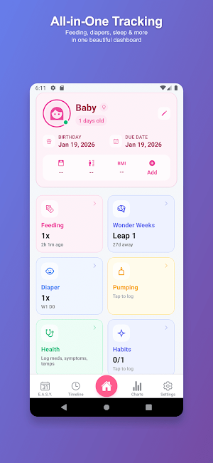 Easy Baby Tracker Screenshot 1
