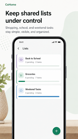 CoHome Family Organizer Screenshot 2