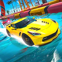 Beach Car Racing: Water Surfer