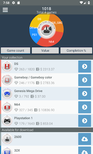 Retro Game Collector (Game Collection Database) Screenshot 0