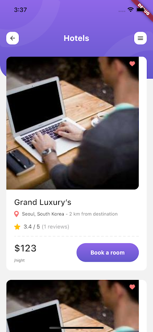 LQD - Flutter Travel App Screenshot 2