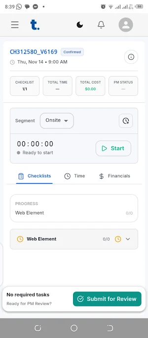 TechApp Field Screenshot 2