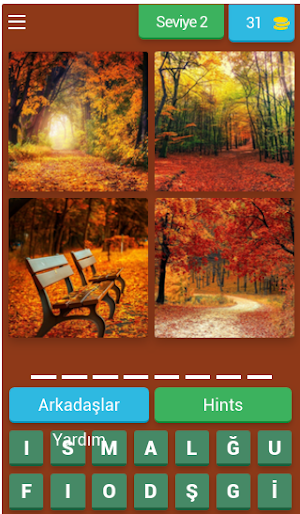 puzzle - 4 resim 1 kelime oyun Screenshot 2