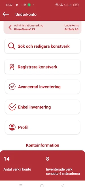 Konstdatabasen Screenshot 3