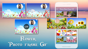 Rose Flower GIF Photo Frame Editor Screenshot 0