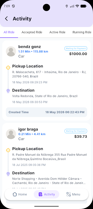FlexRyd Driver Screenshot 2