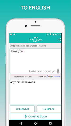 Malay English Translator Screenshot 2