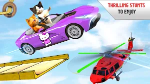 Kitty Car Stunts - Car Games Screenshot 2