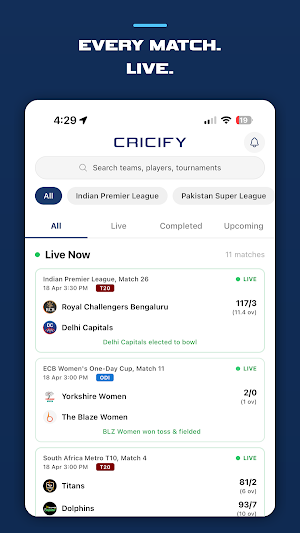 Cricify: Live Cricket Scores Screenshot 0
