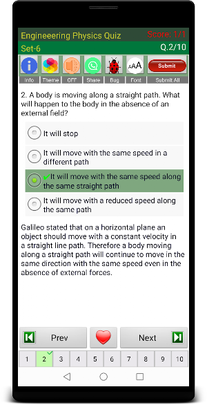 Engineering Physics Quiz Screenshot 2