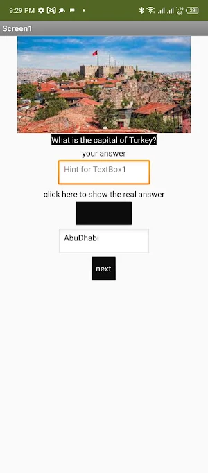 Capital Quiz Screenshot 1