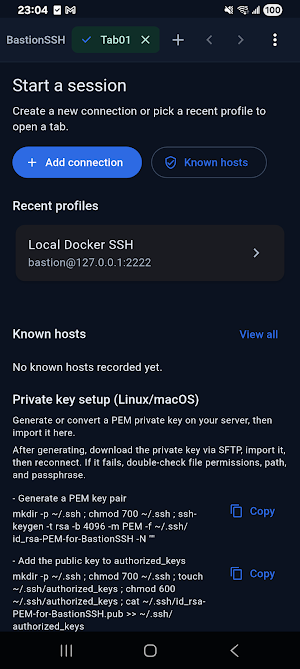 Bastion SSH - SSH/SFTP Client Screenshot 0