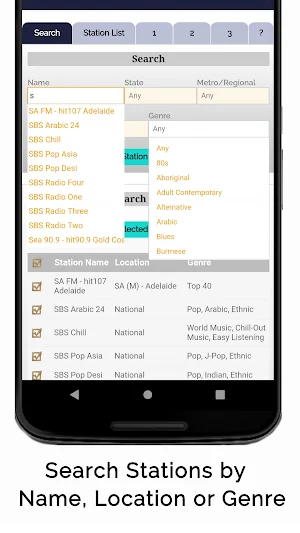 Australian Radio Station List Screenshot 1
