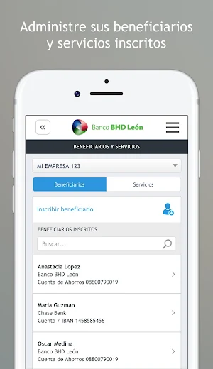 Móvil Banking Empresarial BHD León Screenshot 3