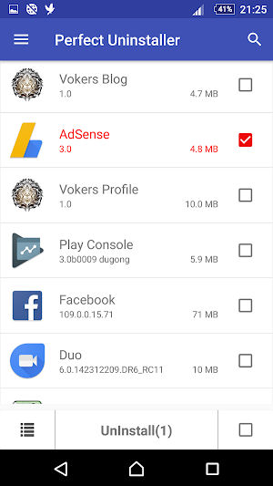Perfect Uninstaller Screenshot 1