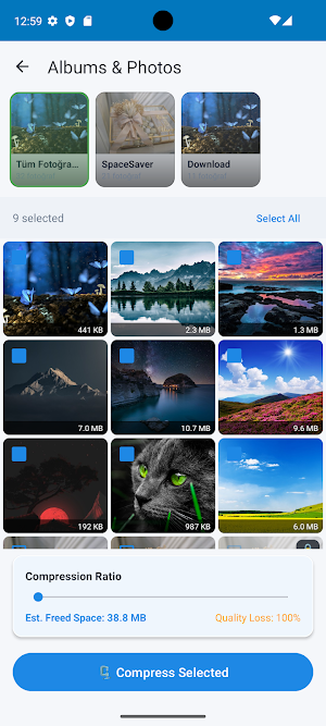 SpaceSaver: Photo Compressor Screenshot 2