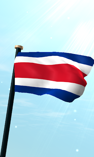 Costa Rica Flag 3D Wallpaper Screenshot 0