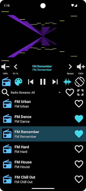 Visualizer Black Player Screenshot 1