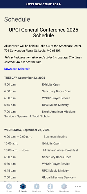 UPCI General Conference Screenshot 1