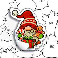 Happy Sticker: Color By Number