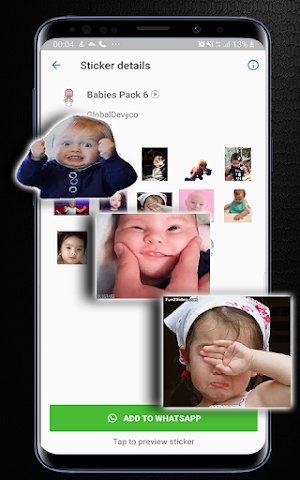 Animated baby wasticker Screenshot 0