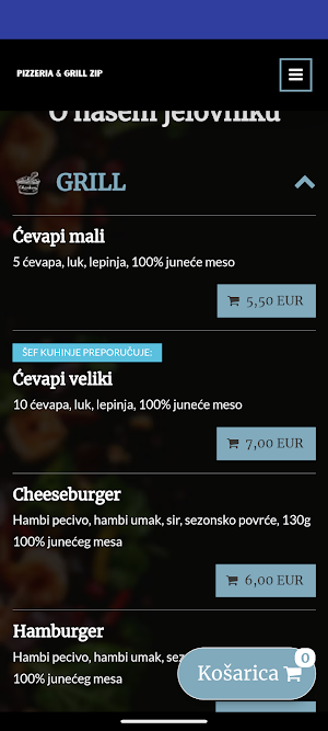 Pizzeria & Grill ZIP Screenshot 0