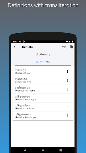 Sinhala Tamil English Dictionary Screenshot 2