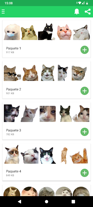 Stickers de gatos graciosos Screenshot 0