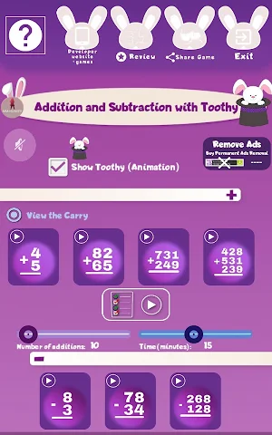 Additions and subtractions with Toothy Screenshot 0