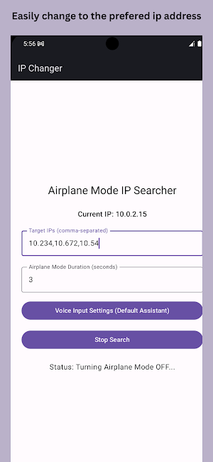 IP changer & airplane timer Screenshot 0