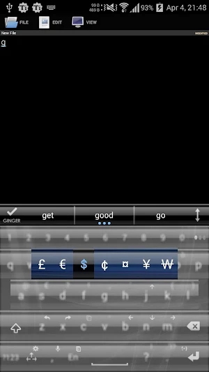 AI Keyboard Theme Glass Blue Screenshot 2