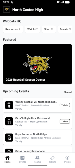 North Gaston High Athletics Screenshot 0