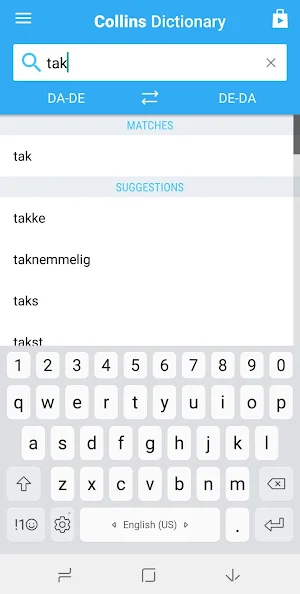 German-Danish Dictionary Screenshot 1