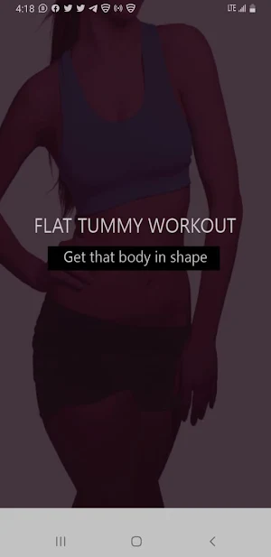 Tummy Fitness App Screenshot 0