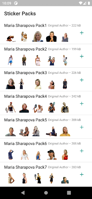 Maria Sharapova Stickers Screenshot 1