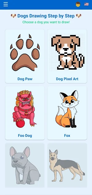 Dogs Drawing Step by Step Screenshot 0