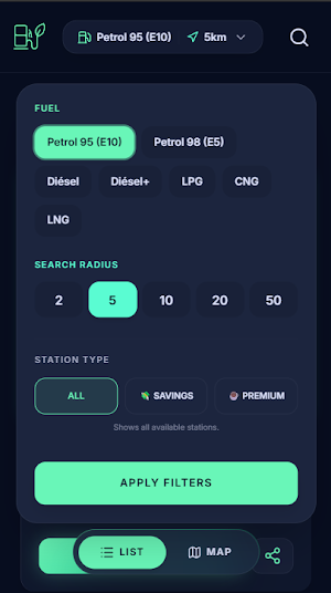 EcoNav: Cheap Gas Stations Screenshot 1