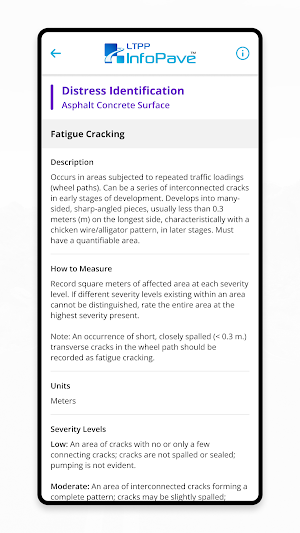 LTPP InfoPave Mobile Screenshot 3