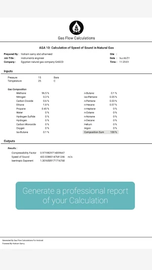 Gas Flow Calculations Screenshot 3