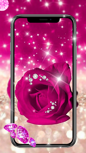 Pink Rose Live Wallpapers HD Screenshot 0