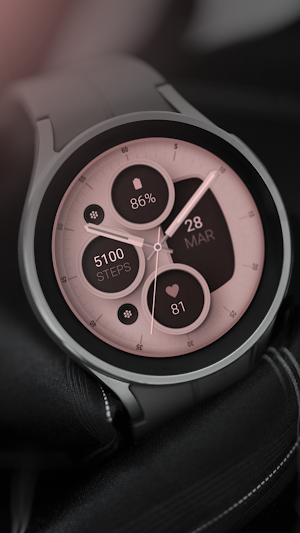 Rose Gold 2 analog watch face Screenshot 3